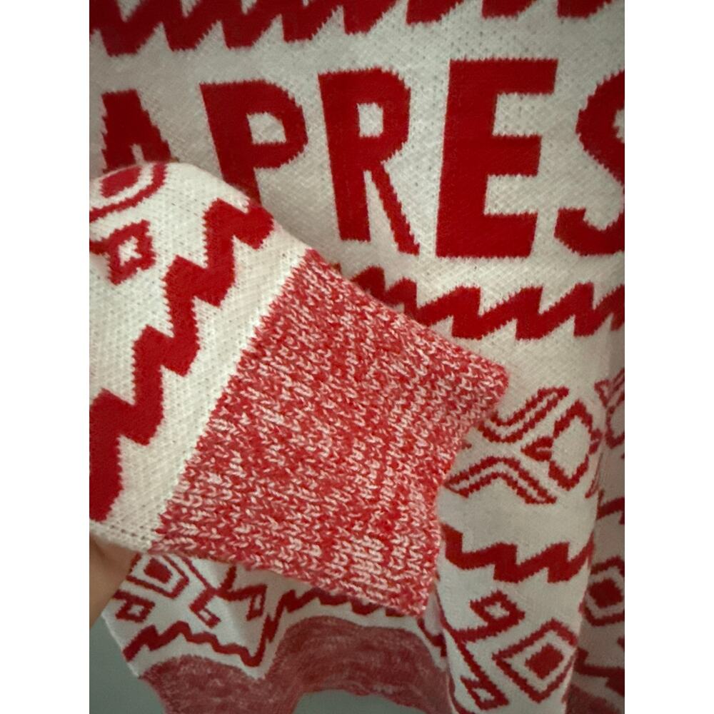 A New Day Apres Crew‎ Neck Graphic Pullover Sweater Red Size Medium - Picture 9 of 11